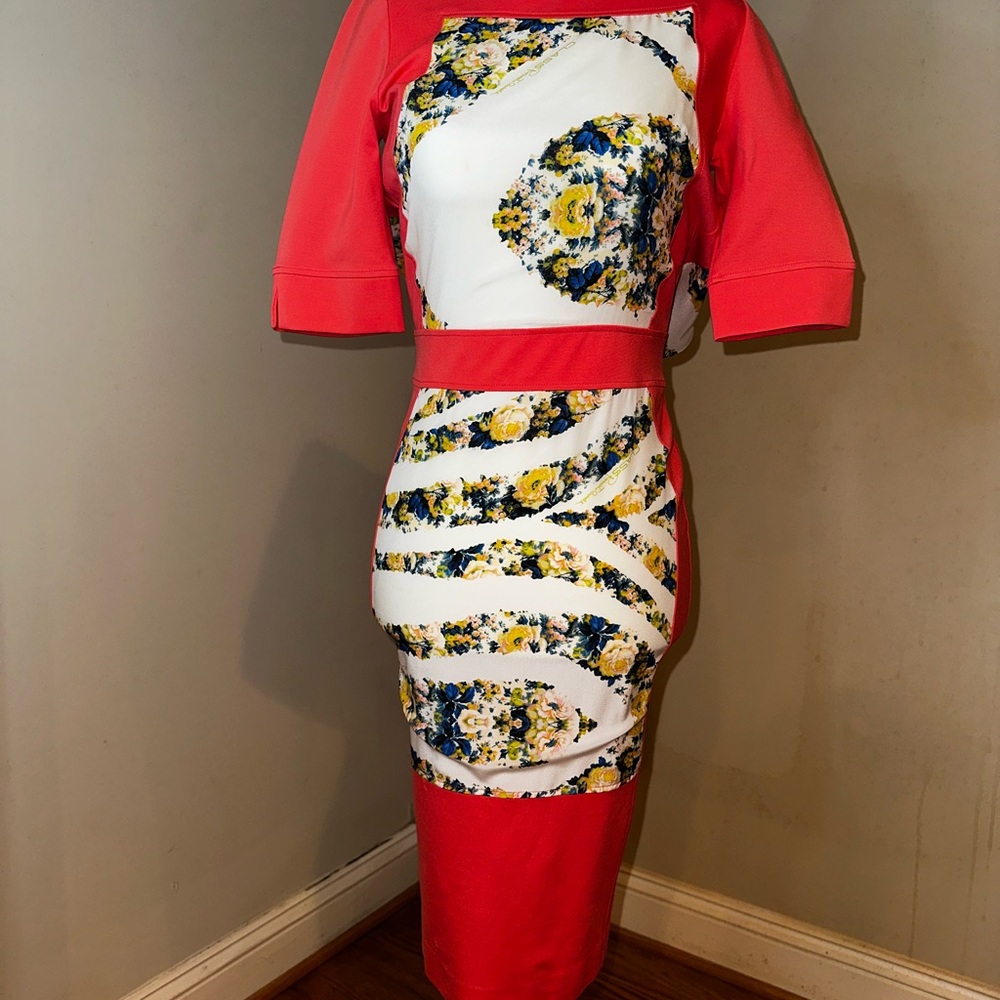 Floral Coral Women's Dress